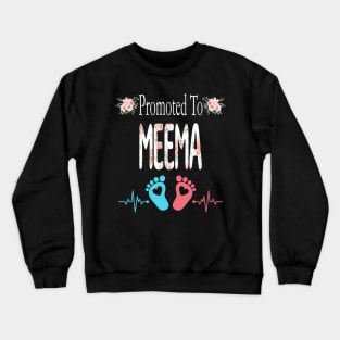 Promoted to MEEMA - Mother's Day - Christmas First Time Family Crewneck Sweatshirt